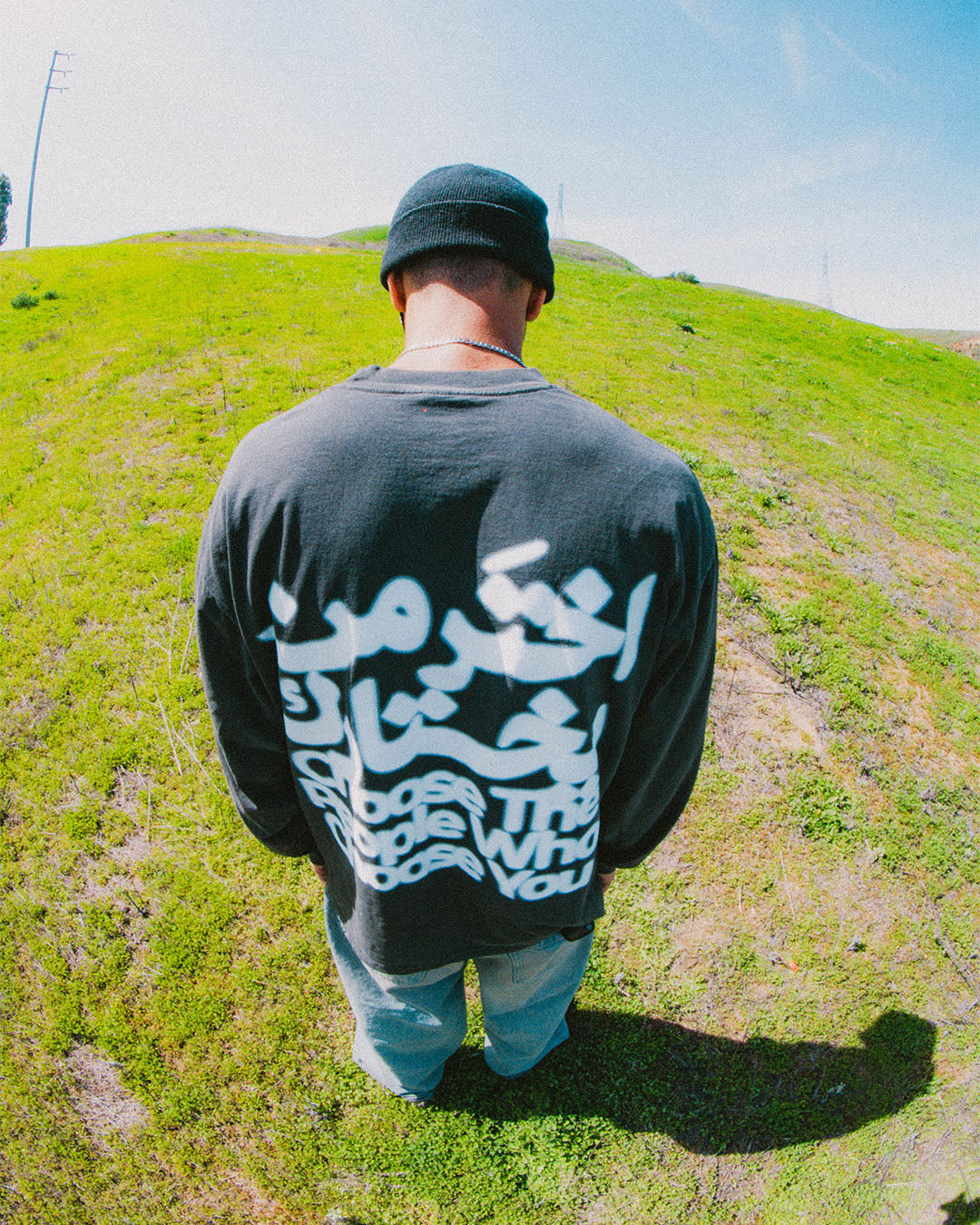 "Choose People That Choose You" long-sleeve shirt - VINTAGE BLACK